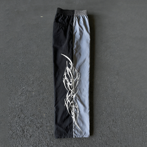 Patchwork Custom Baggy <strong>Oversized</strong> <strong>Jogger</strong> Screen Printing Windbreaker Men Nylon Pants Sweatpants Embroidery Embroidery Track Pants - Product Image 1