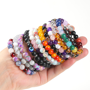 JD GEMS Naturstein Runde Perlen Armband für Karriere Glück Reichtum Anziehungskraft Stressabbau Schlafhilfe Gesundheit Schmuck Armreif - Product Image 5
