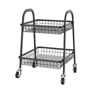 नई डिजाइन <span class=keywords><strong>2</strong></span> स्तरीय धातु भंडारण उपयोगिता गाड़ी साइड टेबल <span class=keywords><strong>2</strong></span> ठंडे बस्ते में डालने के साथ आयोजकों भंडारण ट्राली डबल संभाल - Product Image 4