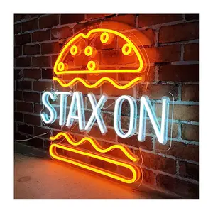 Mooie Vrienden Party Beer Neon Teken Burger Neon Sign Accepteren Custom Elke Stijl