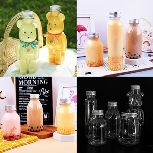 Disposable Chubby Cups With Lids 360Ml Pet Plastic For Milk Tea Fruit Juice Takeaway Packaging Travel Use - Product Image 1