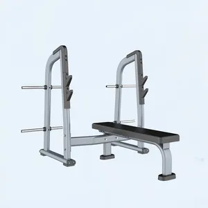Olymp-Banco plano de levantamiento de pesas para gimnasio, equipo de Fitness, de lujo, FF43