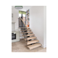 Offene Holzstufen-Treppe Innentreppe mit Kabelgeländer für Luxusvilla