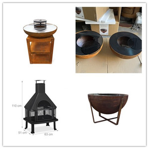 Barbecue Brasero de qualité supérieure Barbecue extérieur en acier corten au charbon de bois pour le jardin - Product Image 4