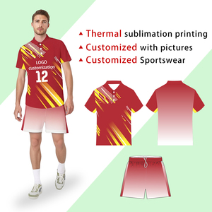 เสื้อฟุตบอลผ้าโพลีเอสเตอร์100% น้ำหนักเบาแห้งเร็วระบายอากาศได้ดีตัดอัตโนมัติชื่อทีมสั่งทำ - Product Image 5