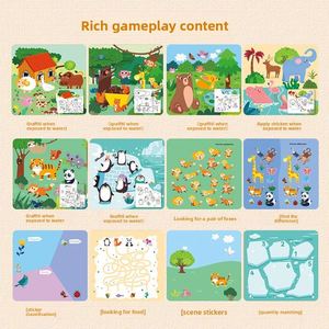 Juego de Pintura al Agua Montessori de 8 Piezas, Juguete Educativo Temprano, Dinosaurios y Animales, Libros de Dibujo para Bebés, Juguetes para Niños y Niñas - Product Image 3