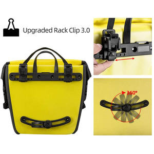 Sacoche de selle unisexe imperméable double face en bâche 20-36L <span class=keywords><strong>à</strong></span> motif géométrique pour porte-bagages arrière de <span class=keywords><strong>vélo</strong></span> - Product Image 3