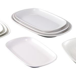 Vajilla Ecológica de <span class=keywords><strong>Melamina</strong></span> - Plato Rectangular Blanco de 7.5 Pulgadas Personalizable con Logotipo de Marca para Juego de Vajilla - Product Image 1