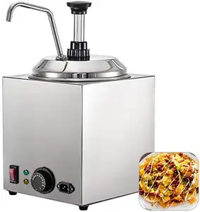 Commercial Hot Fudge Warmer Nacho Cheese Sauce Warmer Pump Dispenser 650W Cheese Warmer Restaurants Snack Stations Cupcake Store