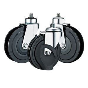 4 ''5'' Supermarkt Einkaufs wagen PU/TPR Trolley Räder Rollen Aufzug Rollen Schwenkbare Handwagen Räder für Einkaufs zentrum - Product Image 3