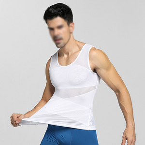 Hot Sale <strong>Men's</strong> Slimming Body Shapewear Corset Fitness Compression Tank Top <strong>Mens</strong> Body Shaper <strong>Vest</strong> - Product Image 4