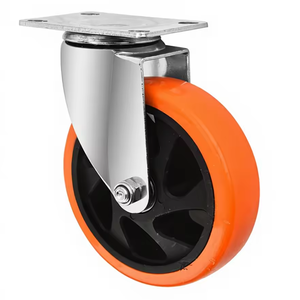 Rodízios de Poliuretano Laranja de Tamanho Médio 2.5 <span class=keywords><strong>3</strong></span> 4 5 Polegadas para Carrinho e Prateleira Rodas Universais Silenciosas e Resistentes ao Desgaste - Product Image 5