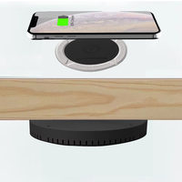 Chargeur sans fil invisible personnalisable pour table, charge rapide 15W PD DC OTP, pour bar, bureau