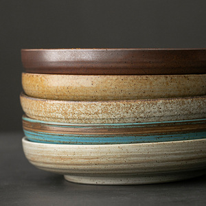 Plato redondo de porcelana japonesa gruesa para bistec occidental y <span class=keywords><strong>sushi</strong></span>, plato de cerámica para restaurante con elegante diseño. - Product Image 5