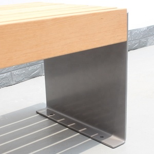 Panca da Parco Pubblica in <span class=keywords><strong>Legno</strong></span> Senza Schienale per Esterni in Vendita - Product Image 5