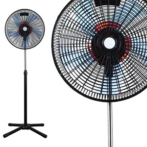 Afrika güney amerika pazarı en çok satan güçlü rüzgar 18 inç standı fan 3 hız salınan plastik zemin ayakta fan