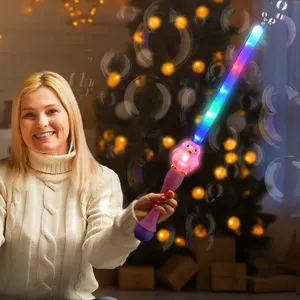 Led lampeggiante plastica Bubble Sword giocattoli per bambini bacchetta magica a bolle luci a Led e musica illuminano la spada a bolle