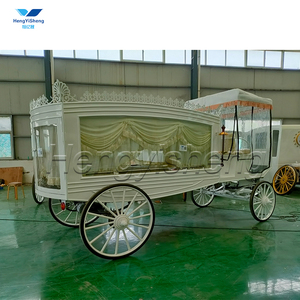 High Quality White Electric Chariot Hearse with 4 <b>Wheels</b> Manufacturer of Funeral Buggy and Horseless Hearse - Product Image 5