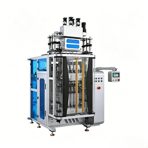 Machine d'emballage automatique pneumatique multi-rangs ABBA-DLA 400F pour poudres, lait, savon liquide, aliments, sacs plastiques, avec moteur et garantie 1 an - Product Image 1