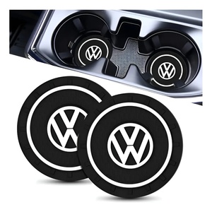 Volkswagen <b>Car</b> Cup <b>Coasters</b> 2 Pieces With Logo Design For Vehicle Use - Product Image 1