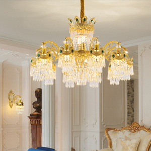 Lámparas Colgantes de Cristal con Borlas, Estilo Barroco, para Decoración de Escaleras Dúplex, Sala de Estar y Comedor - Product Image 3