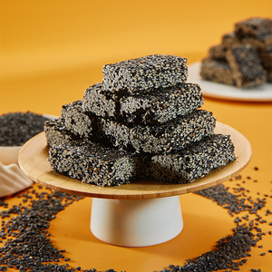 Barres de bonbons au sésame noir sans sucre, à IG bas, riches en calcium et fibres alimentaires, 58g, prêtes à consommer, emballage en sachet, pour le marché mondial (OEM professionnel) - Product Image 3