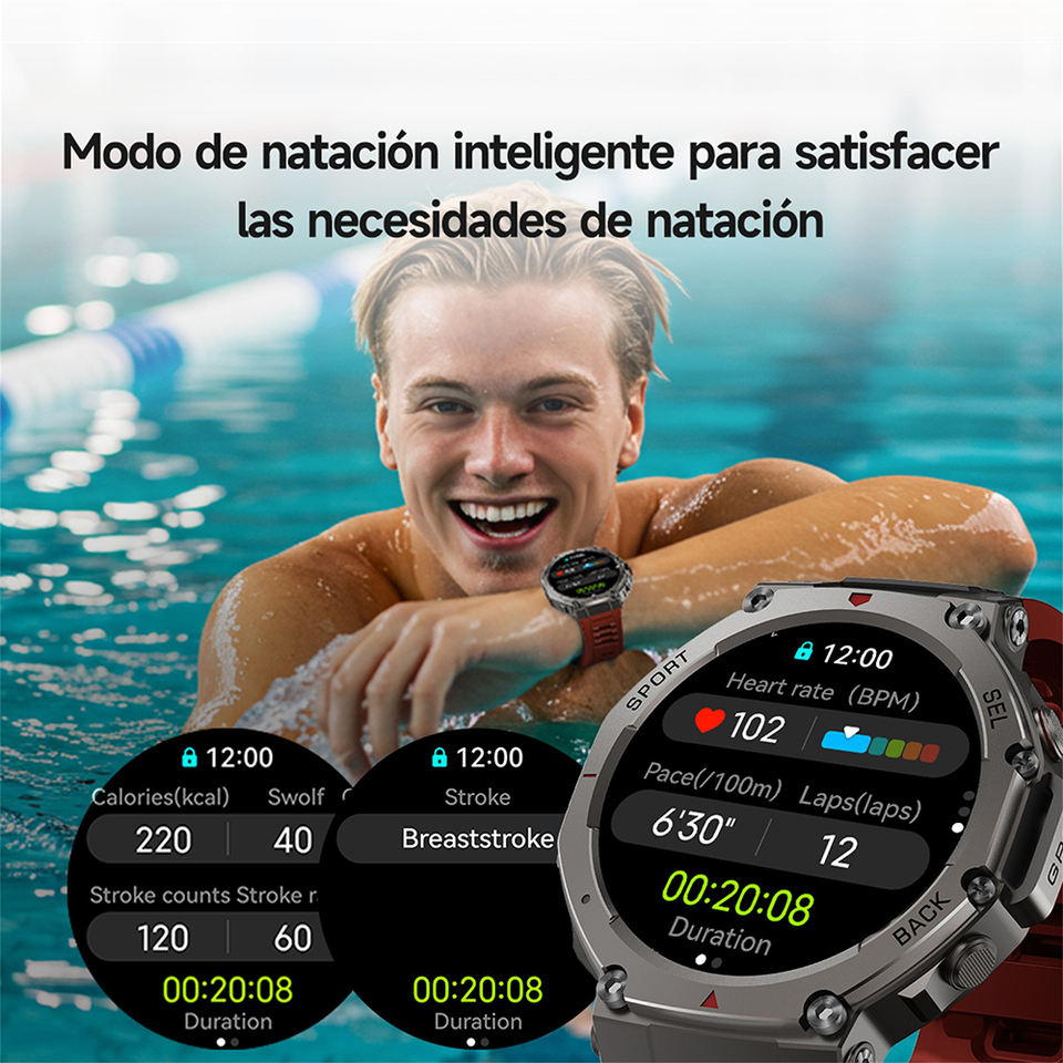 SKMEI&BOZLUN 2026 1.43inch AMOLED Sport GPS Water Resistant Smart Watch ...