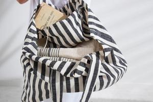 Sac fourre-tout en toile rayée durable, impression personnalisée, prix de gros, grande capacité, sac de courses réutilisable, livraison rapide - Product Image 4