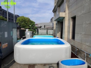 Inflatable nổi nền tảng hồ bơi thuyền bến cảng nước nệm nổi phao Dock nền tảng hồ bơi với chỗ ngồi - Product Image 2