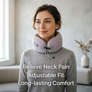 Adjustable Neck Massager Pillow, Heated U-Shaped Memory Foam for Travel & Home Use, Custom Logo Available - Product Image 2