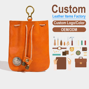 Retro Viking Style Leather Belt Pouch Handmade Top Layer Cowhide Waist <b>Bag</b> Drawstring <b>Coin</b> Purse Creative Cosmetic Organizer - Product Image 1