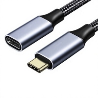 Kabel Ekstensi 16-inti Tipe-C Male-to-female 4K 60Hz Penguat Video Definisi Tinggi/dock USB 3.1 Gen 2 Transfer Data Kecepatan Tinggi