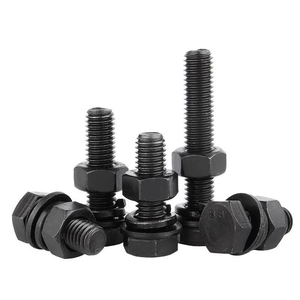 สลักเกลียวหัวหกเหลี่ยม M12 HDG DIN933 พร้อมน็อต M16 M8 เหล็กกล้าคาร์บอน เกลียวเต็มตัว ชุบสังกะสี ระดับ 6 GB5783 - Product Image 4