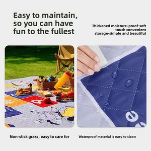 Manta <span class=keywords><strong>de</strong></span> Picnic Impermeable, Tapete Plegable Portátil para Exteriores con Asa para Acampar, Playa y Actividades en <span class=keywords><strong>el</strong></span> Parque - Product Image 3