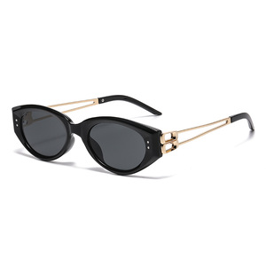 6103 Wholesale Summer Fashion Women Outdoor UV Protection <b>Sun</b> <b>Shades</b> Hollow Out Metal Frame Cat Eye Sunglasses - Product Image 6