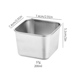 Lüks altın gümüş dikdörtgen kore servis kasesi özel restoran için 304 paslanmaz çelik gıda Metal plaka - Product Image 2