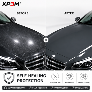 Film de protection de voiture XP3M Battleship Gray OEM Gloss TPU Color PPF 7,5 mil auto-réparant anti-rayures anti-jaunissement avec canaux de libération d'air - Product Image 5