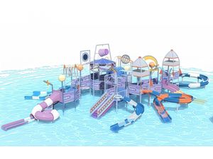 Équipement de <span class=keywords><strong>parc</strong></span> <span class=keywords><strong>aquatique</strong></span> commercial extérieur : Toboggan, structure <span class=keywords><strong>aquatique</strong></span>, conception de jeux en fibre de verre avec pulvérisation - Product Image 5