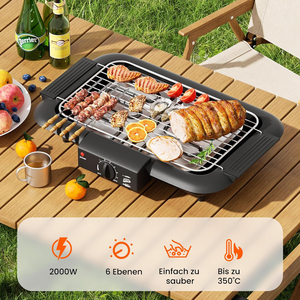 Parrilla Eléctrica para Barbacoa, Calentamiento Potente, Utensilios de Cocina Duraderos, Parrilla de Alta Calidad para Uso Doméstico - Product Image 2
