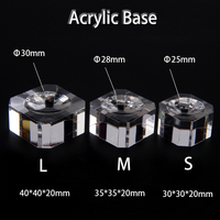 Support acrylique transparent à personnaliser, en Cube, présentoir de sphère, en verre de cristal, pièces