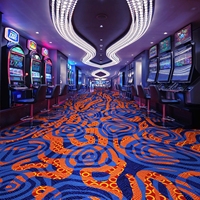 Moquette ignifuge Axminster pour casino, mélange laine et nylon, tissée, pour projets hôteliers de luxe
