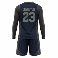 Maillot de basket-ball personnalisé, ensemble d'entraînement d'hiver antibactérien, tenue de sport personnalisée, kit de maillot de basket-ball