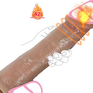 Сексуальные игрушки, мягкий силиконовый пенис с вибраторами точки G, ощущение кожи и ощущение кожи, огромный фаллоимитатор для девочки - Product Image 1