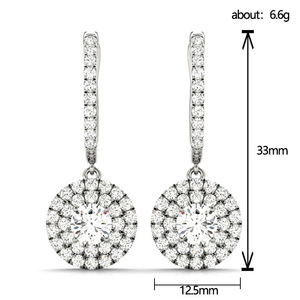 Orecchini a polsino con zirconi scintillanti per donna, eleganti gioielli alla moda per le orecchie - Product Image 5