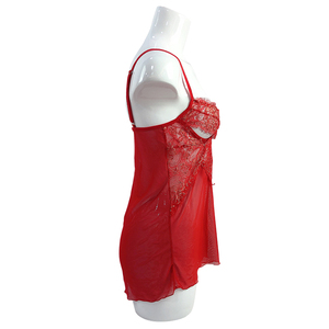 Or Paillettes Cils Nuisette En Dentelle et En Maille <span class=keywords><strong>De</strong></span> Cordes <span class=keywords><strong>Dos</strong></span> <span class=keywords><strong>Nu</strong></span> Lingerie Nuisette Robe Femmes Sexy Rouge Vêtements <span class=keywords><strong>De</strong></span> Nuit - Product Image 3