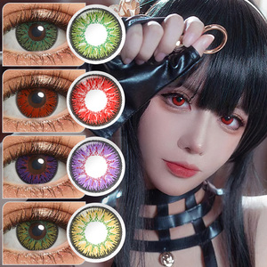 Livraison gratuite Freshgo Flare Lentilles de contact colorées rouges, lentilles de contact colorées brillantes pour les yeux - Product Image 1