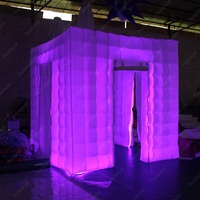 Chapiteau gonflable portatif de cube de boîte de nuit de maison de tente de parties de Rohs de la CE disco menée grande boîte de nuit gonflable avec le ventilateur