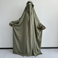 Jilbab One Piece Cape Nida Papillon avec Bouton à Cordon pour la Prière, Modeste, Style Saoudien, pour l'Aïd, pour Femmes Musulmanes, Vente en Gros Islamique