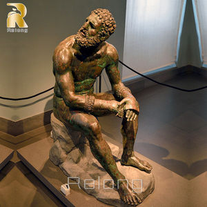 Statue de Boxeur au Repos en Bronze, Art Grec Célèbre, Taille Réelle - Product Image 2