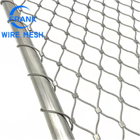 Maille de câble métallique flexible en acier inoxydable 304 316 de haute qualité, ouverture de maille 60*60mm, avec ferule verrouillable, pour enclos de reptiles/primates